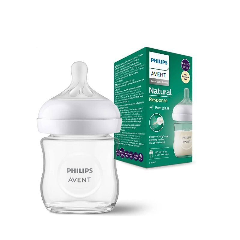 Biberon Verre 330ml Natae - 100% Français Avec Tétine Caoutchouc Naturel
